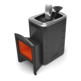 Дровяная печь для бани TMF Гейзер 2014 Carbon Витра ЗК антрацит